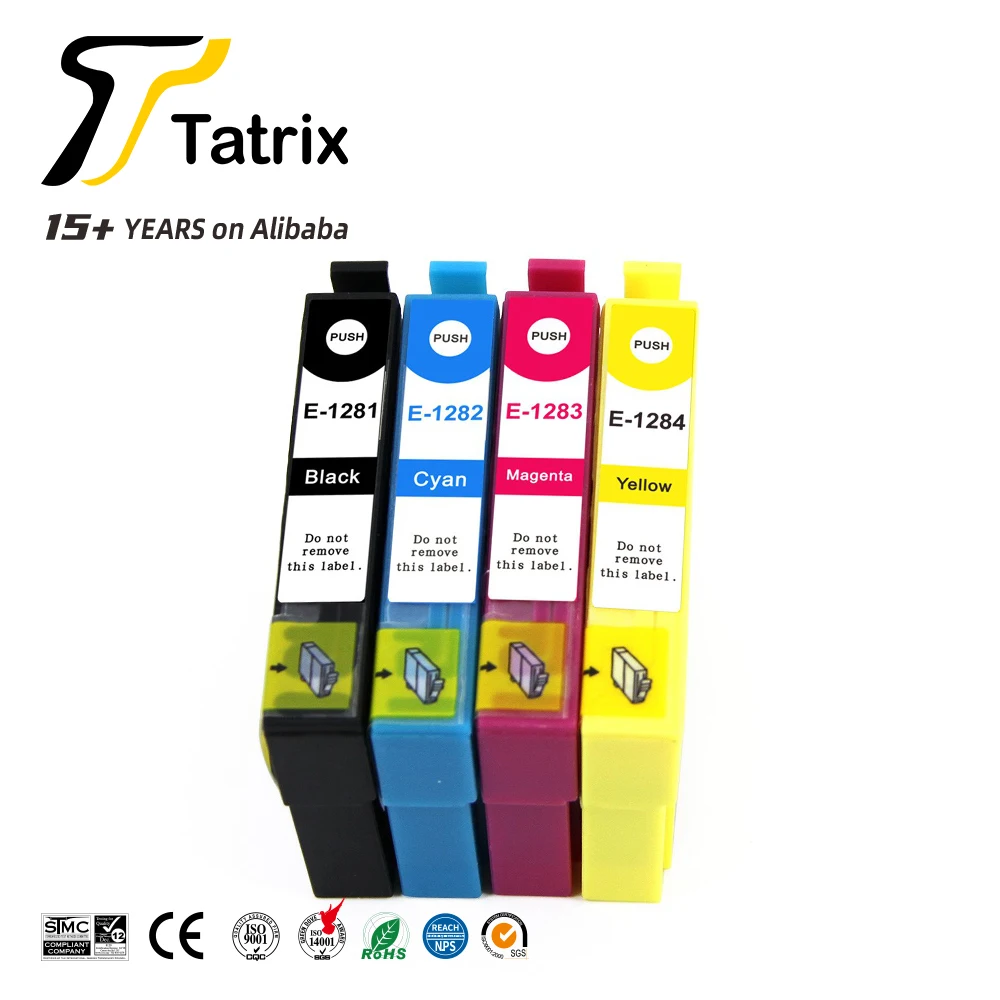 Чернильный картридж Tatrix T1281, T1282, T1283, T1284 для струйных принтеров Epson Stylus SX125, SX130