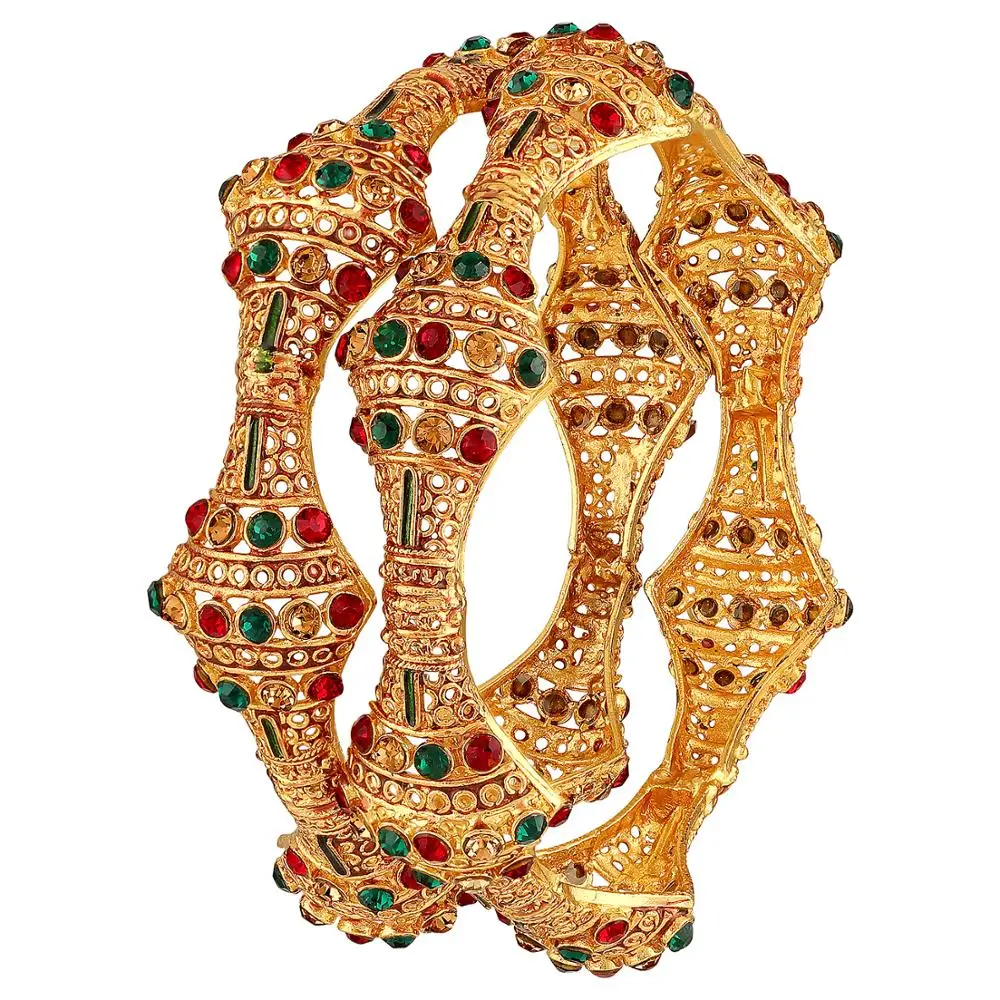 
Fancy Elegant Copper Gold Bijoux African Collection Wholesale Jewellery Set Bridal Bangle 