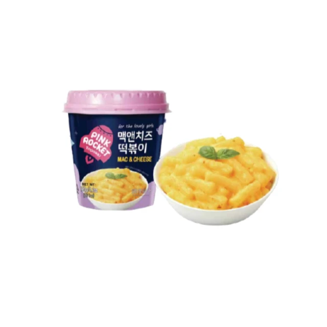 
 Корейская закуска Tteokbokki Pink Rocket Mac со вкусом сыра  