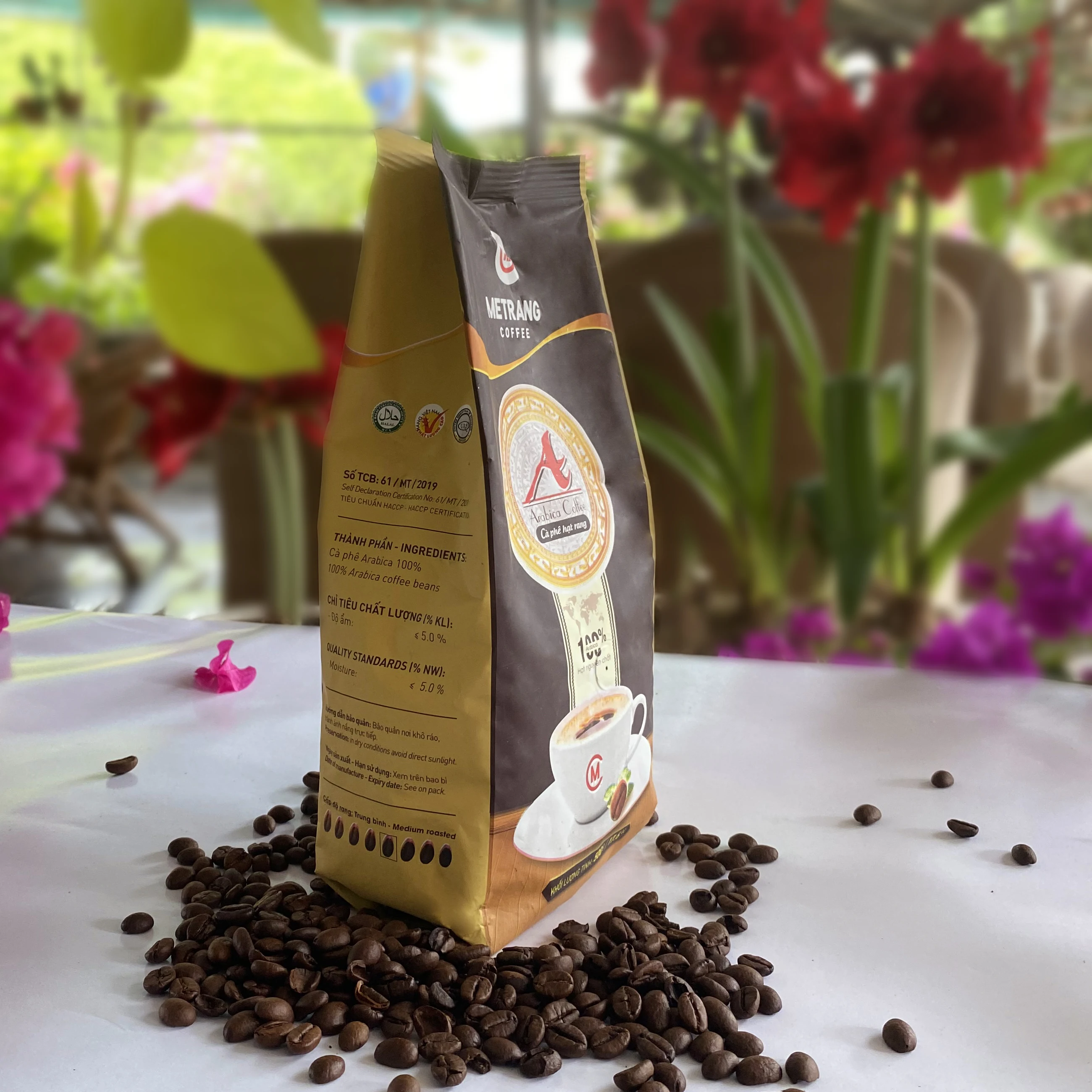 100% жареные кофейные зерна Arabica 0 5 кг в упаковке сертификация HACCP HALAL из Вьетнама