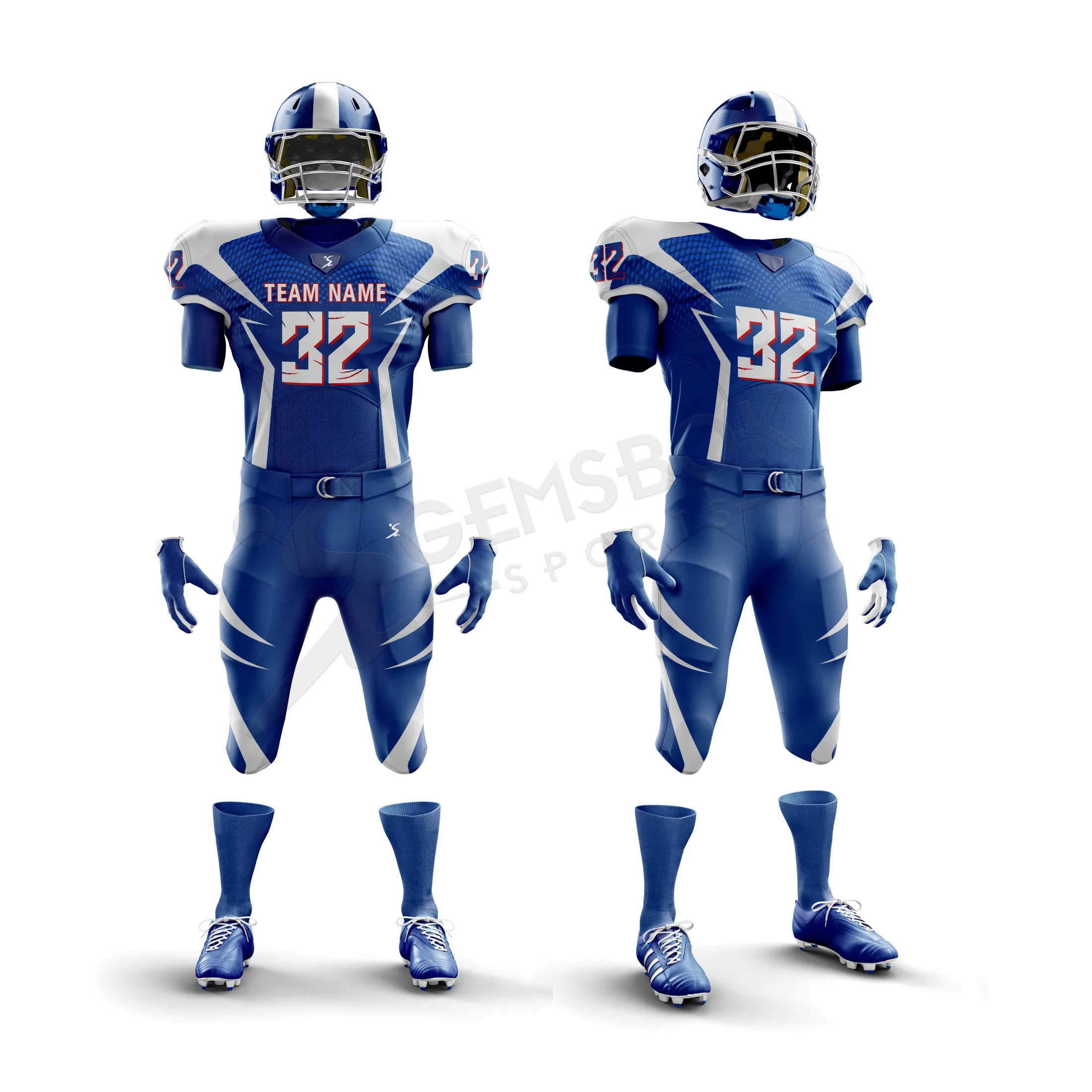 Top Quality American Football Uniforms Customized Designs Printing Sublimated Quick Dry Breathable American Football Uniforms