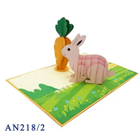 Rabbit 3D Pop Up Card Best Seller Custom Design Wholesale Handicraft Paper Crafts From Vietnam Gifts & Crafts Top Trend Product
