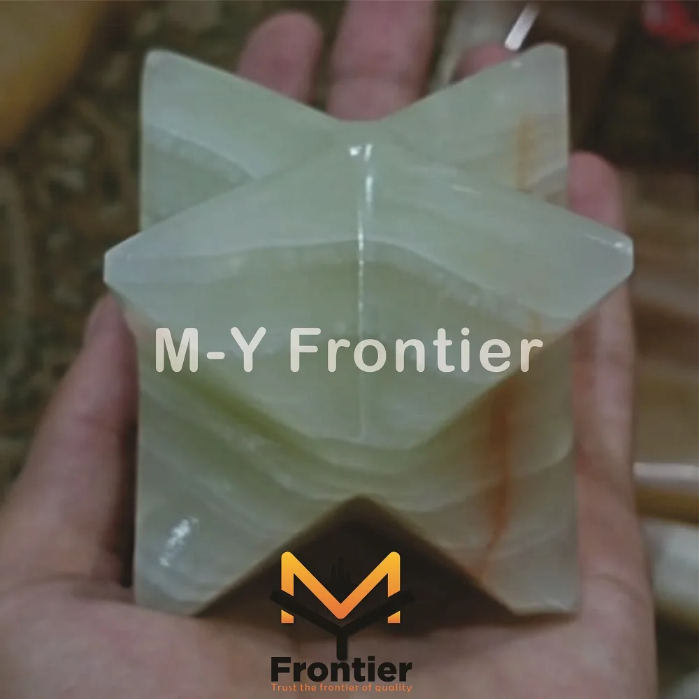 High Quality Natural Onyx Handmade Merkaba Showpieces Polished OEM Gemstone Healing Crystal Craft from Pakistan.