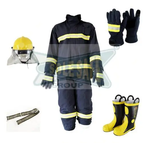 Fire Fighter Suit SSS-0239 Firefighting Anti Flame Aramid Material Used Firefighter Suit export  from India