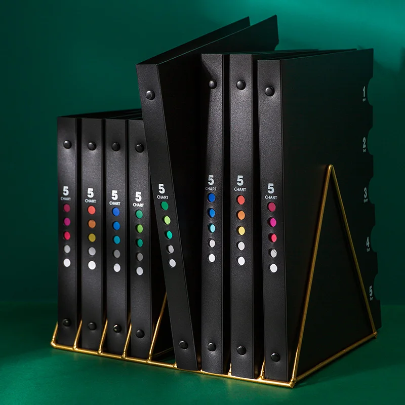 Wholesale A5 Custom Diary PP Cover Refillable Spiral Note Book Loose Leaf Binder Journal Notebook With 5 Colorful Dividers