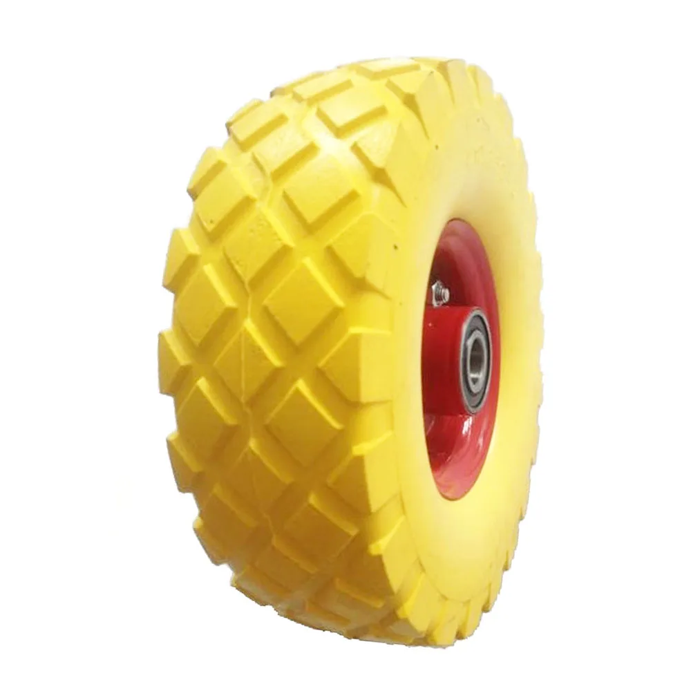 Customized Axle Diameter Center Hub Flat Free Utility Tire Wheel For Caster Hand Truck Trolley Dolly Generator