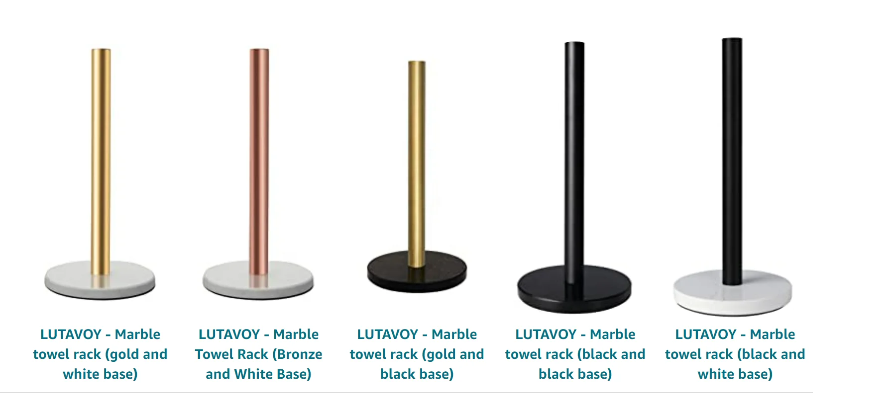 Marble Paper Towel Holders Copper Plated Standing Kitchen Paper Towel Holder with Marble Base