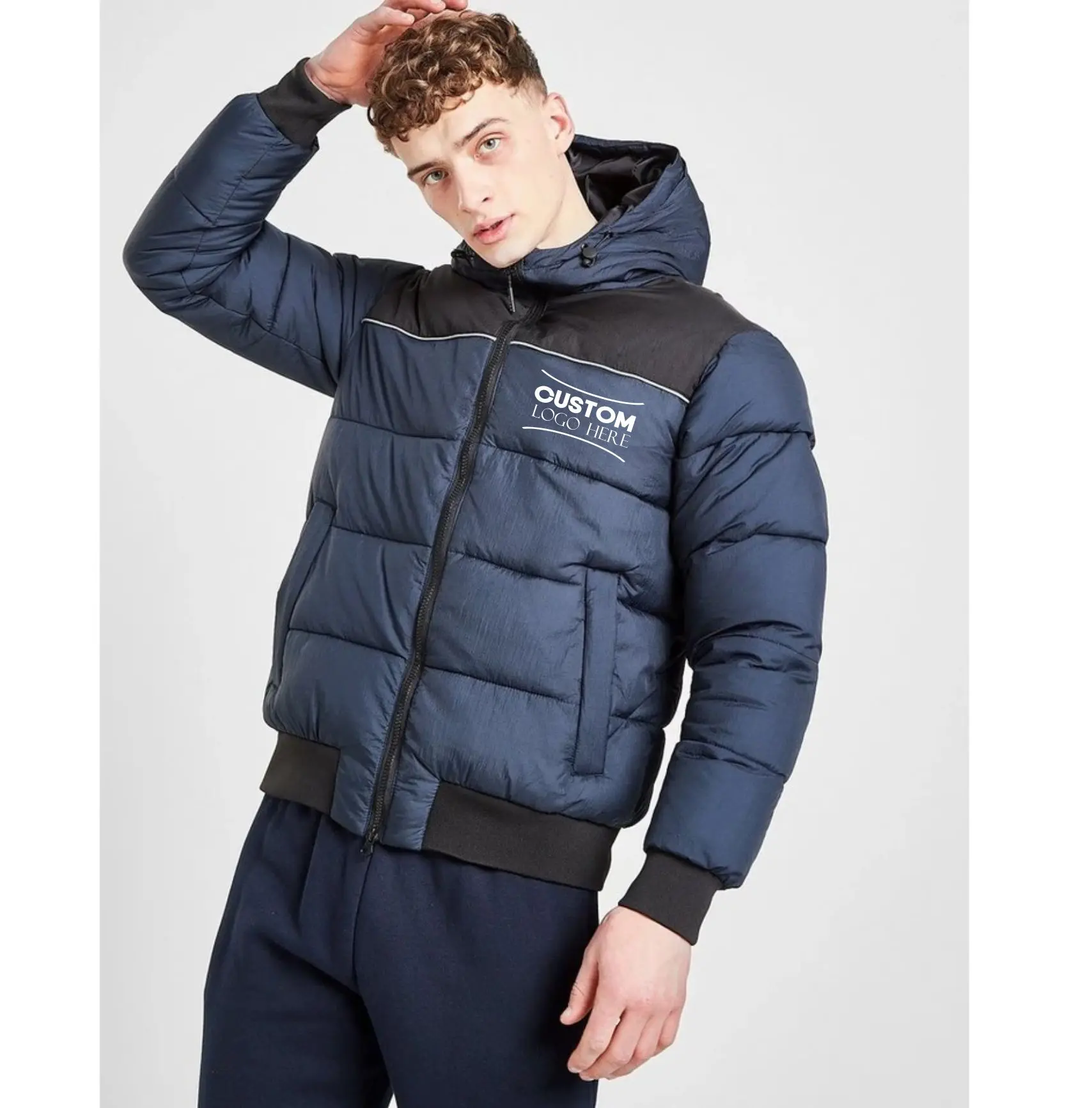 Пуховик мужской с воротником-стойкой пуховик пузырьками Красного/красного цвета зима 2022