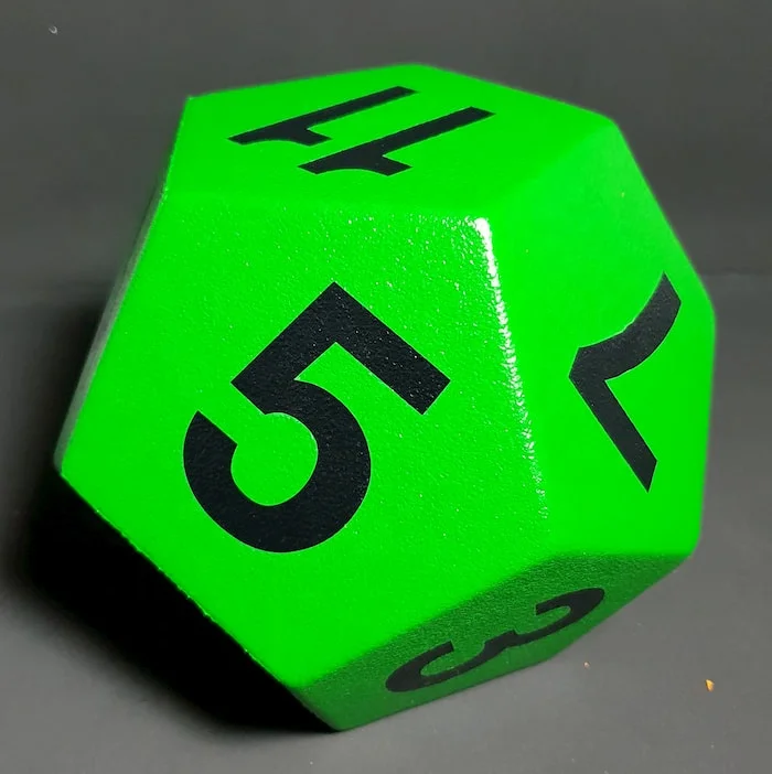 BIG 246 mm 12 Sided Custom logo PU Durable Skin Foam Dice for Kids Education and Fitness
