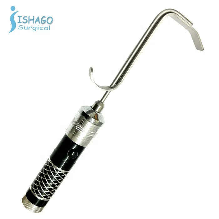Converse Nasal Fiber Optic Light Guide Retractor with Portable Light Source