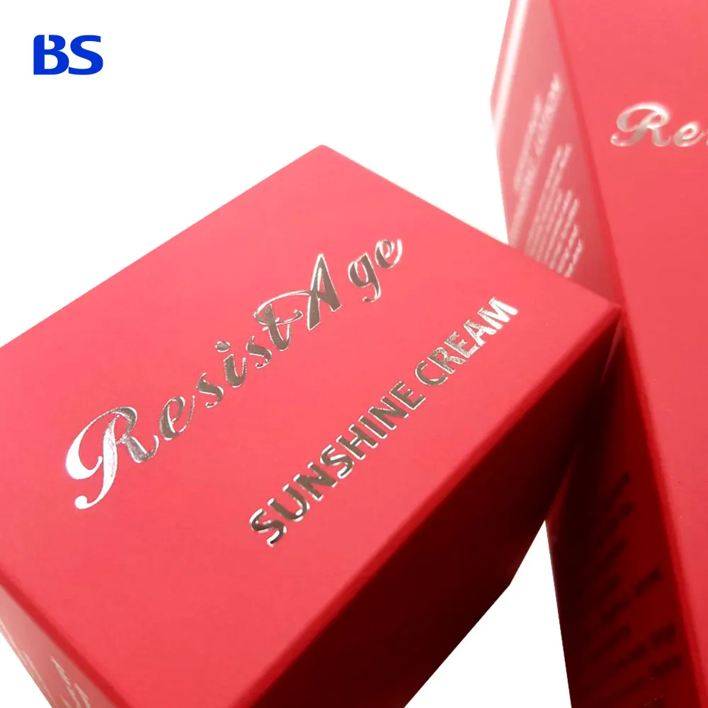 
Custom Silver Hot Stamping Embossed Logo Embossing Engraved Logo Skincare Paper Packaging Boxes 