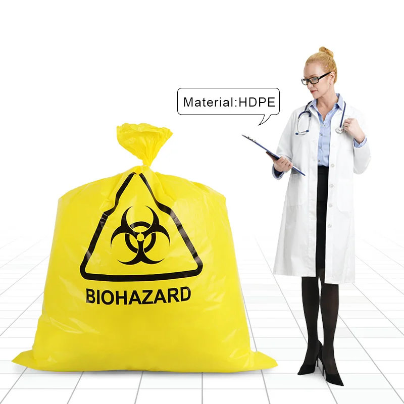 Factory Wholesale Plastic Disposable PP Biohazard Polypropylene Autoclave Bags With Temperature Indicator