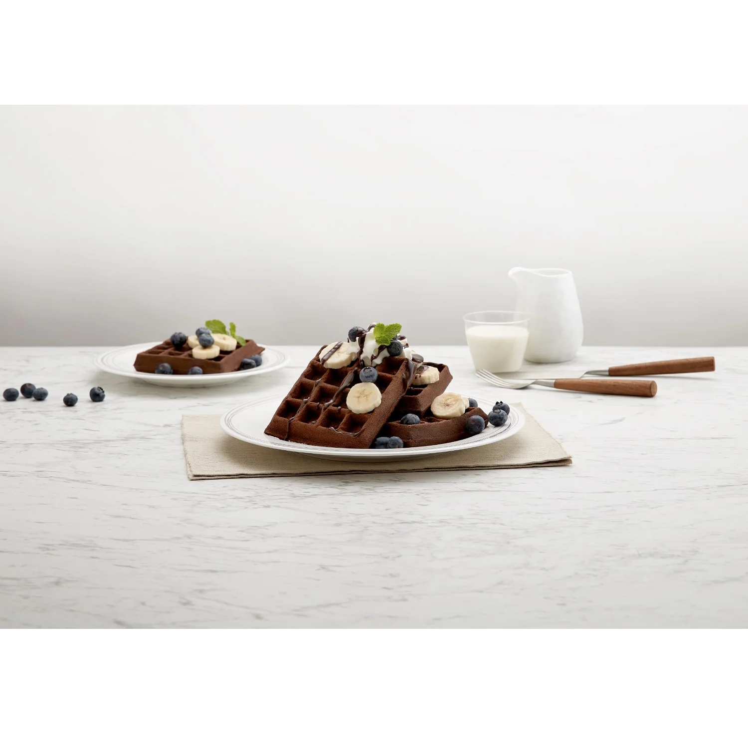 
High Quality Food Grade Tasty Dark Drown Egg Waffle and Donut Powder Mix Chocolate Flavor 