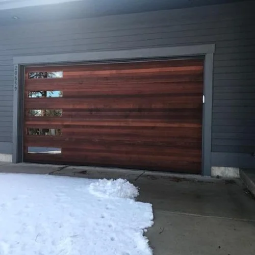 High quality best price Beautiful automatic garage door  wood garage door