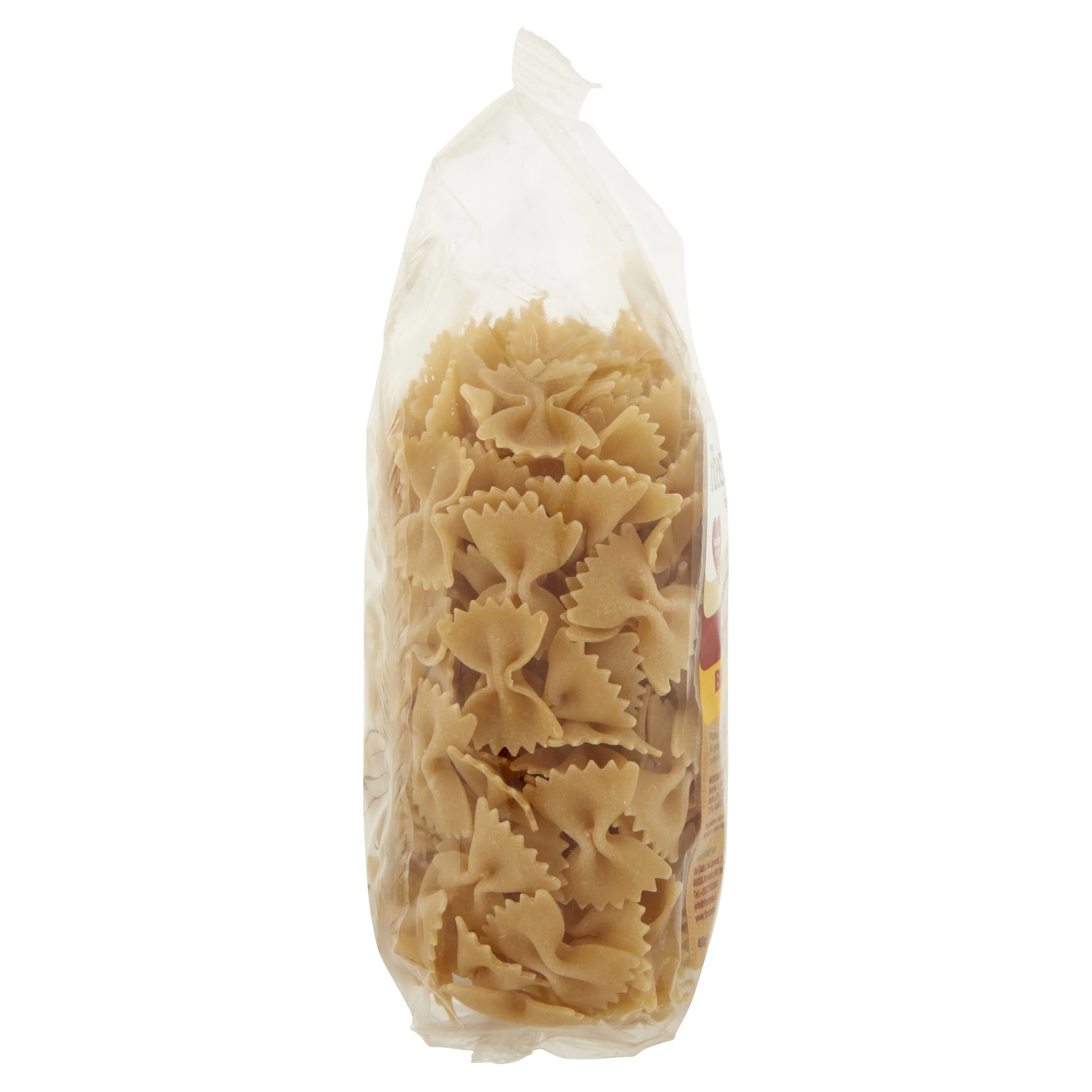 ITALIAN PREMIUM QUALITY LOW GLYCEMIC INDEX PASTA FARFALLE 400g - HIGH FIBRE AND LOW NICKEL - PASTA WITH BENEFITS