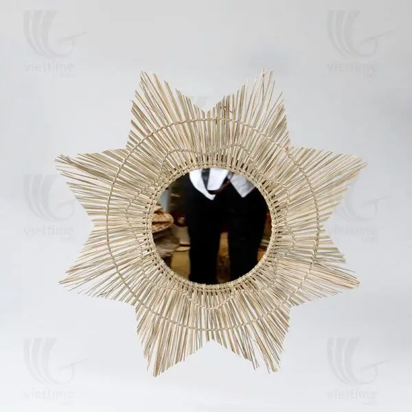 Handmade Seagrass Mirror For Home Wall Decorative Modern Design Natural Vintage Made in Vietnam