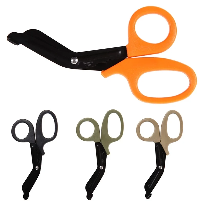 Top selling medical scissors high quality bandage scissors in stainless steel material with plastic handle medical scissors