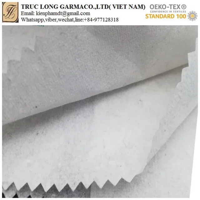 Good quality embroidery backing paper fusible fusing interlining for women coat wide fusible