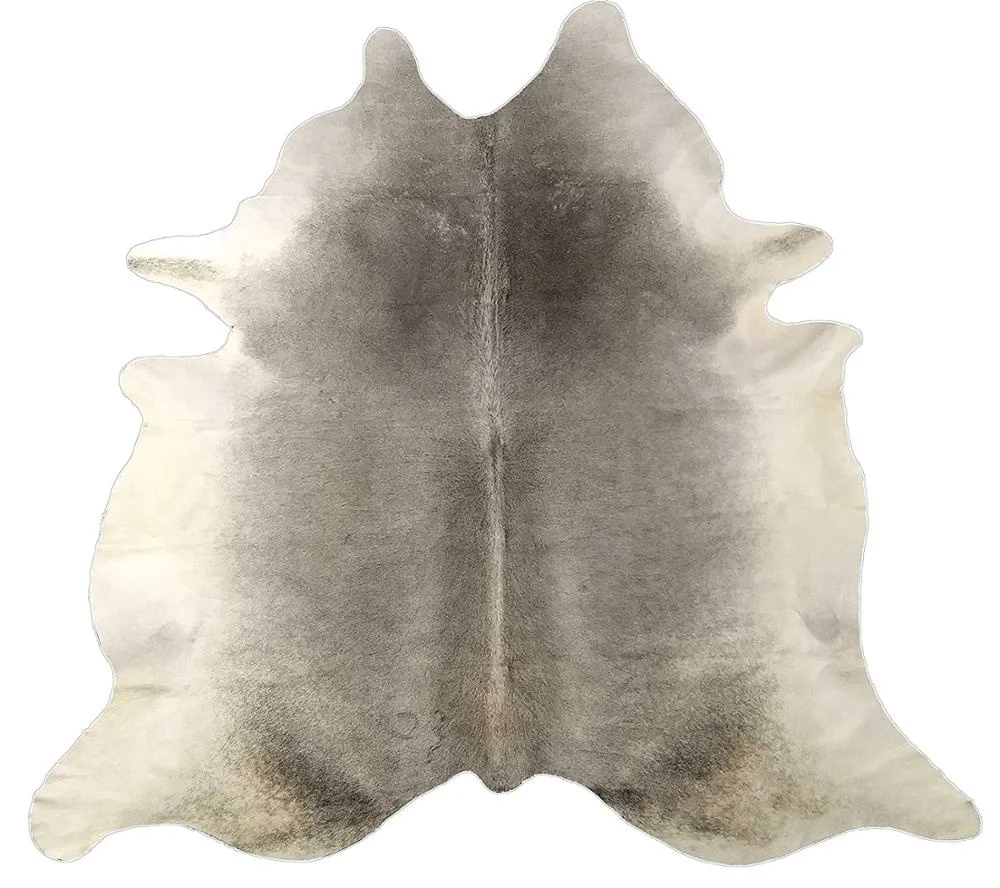 Grey Cowhide Real Leather Hair-on for home and office indoor and outdoor decoration Handmade Carpets and Rugs