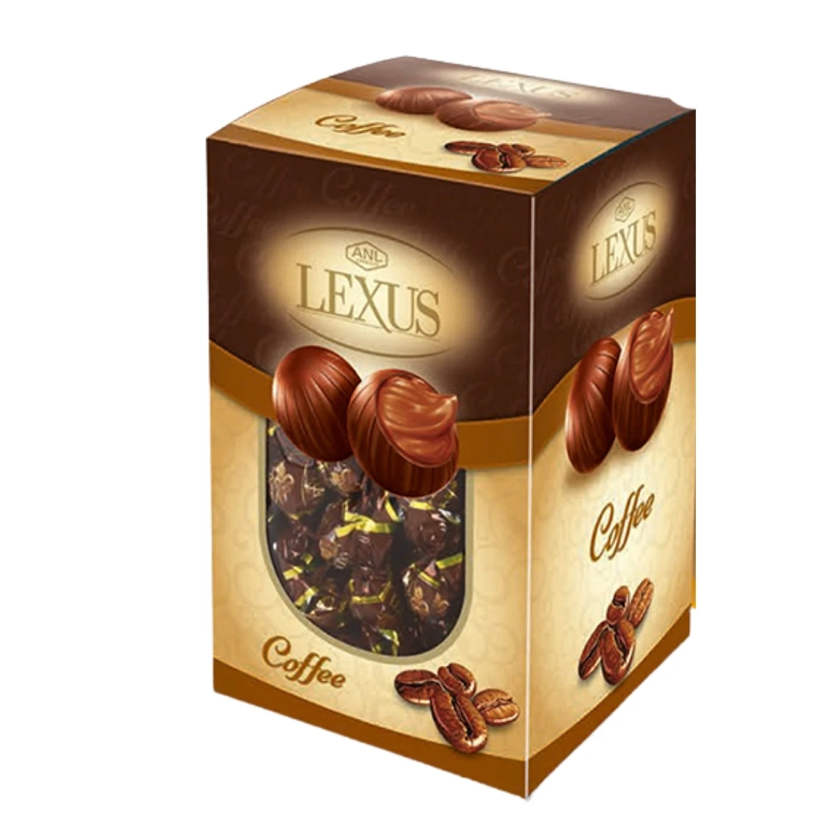 Lexus Milky Compound Chocolate and Sweet Ball Bars With Filled Coffee Cream 2000g Candy