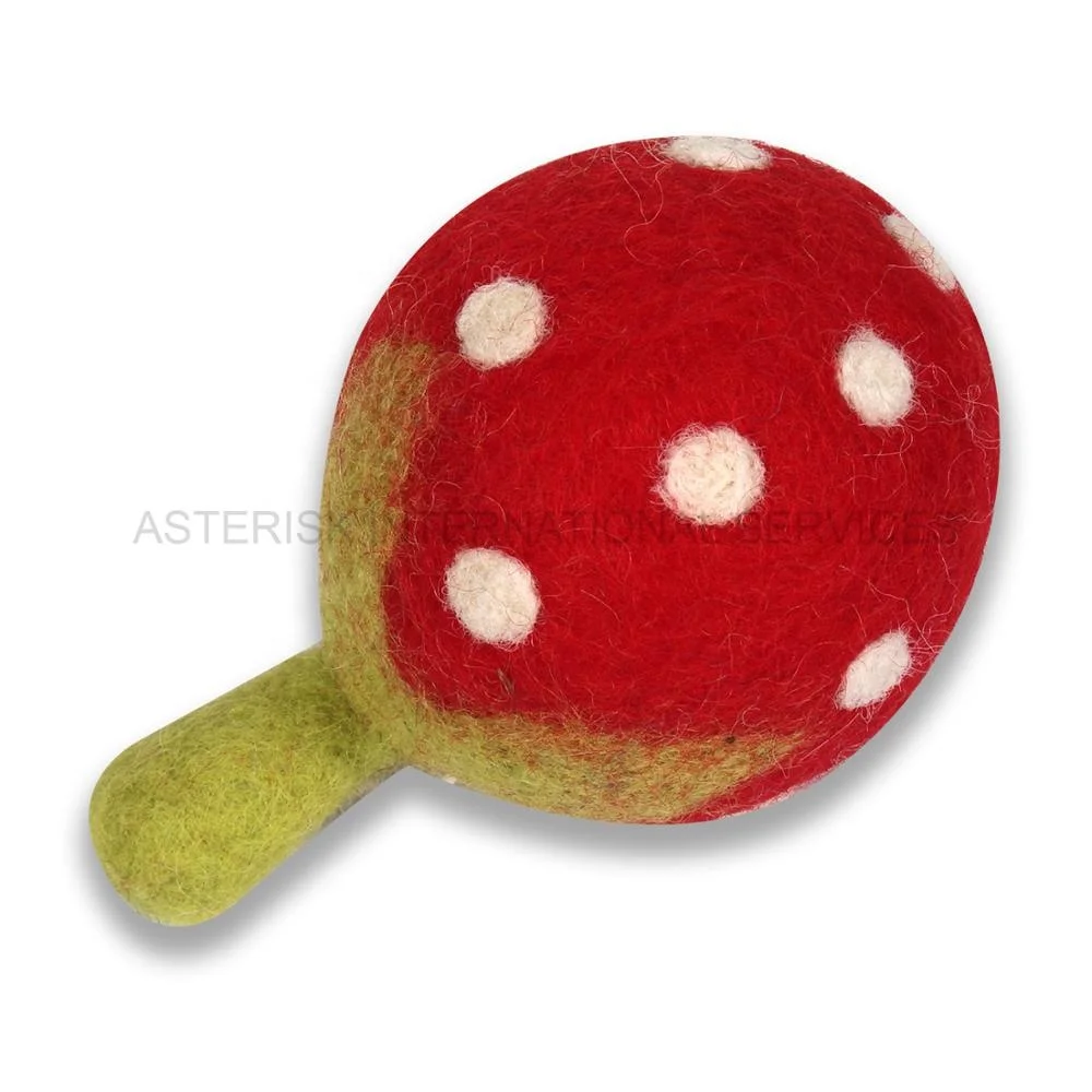 High Quality 100% New Zealand Wool Handmade Felt Mushrooms Eco-friendly Wet Felting Mushrooms Home Decor Christmas Hobbycraft