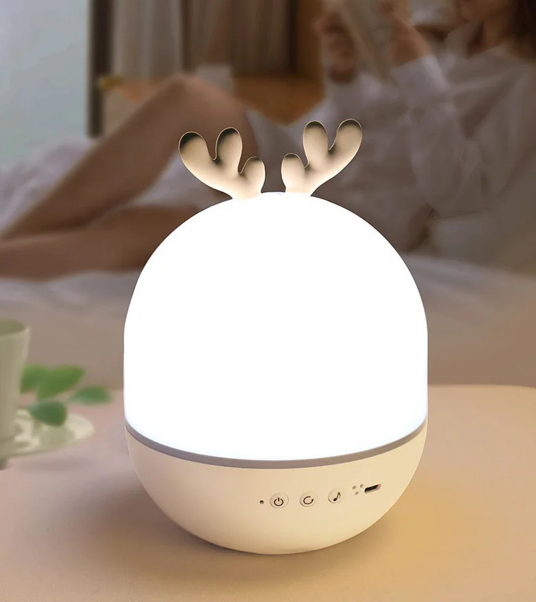 Music Projector Night Light Deer Projector 360 Degree Rotation Different Projector Color Changing  for kids