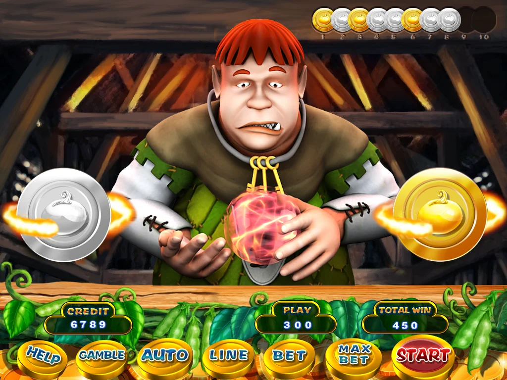Casino game Jack & Magic Bean Slot Game board