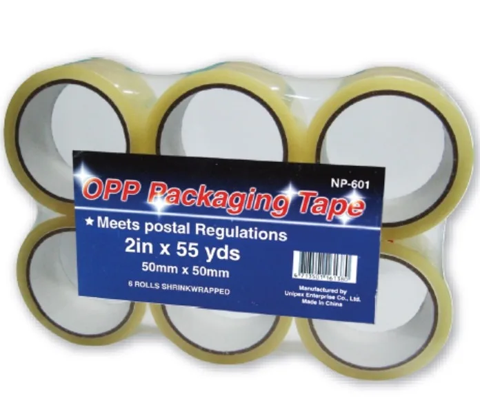 Прозрачная упаковочная лента из полипропилена для запечатывания картона, сильный клейкий растворитель, акриловый клей