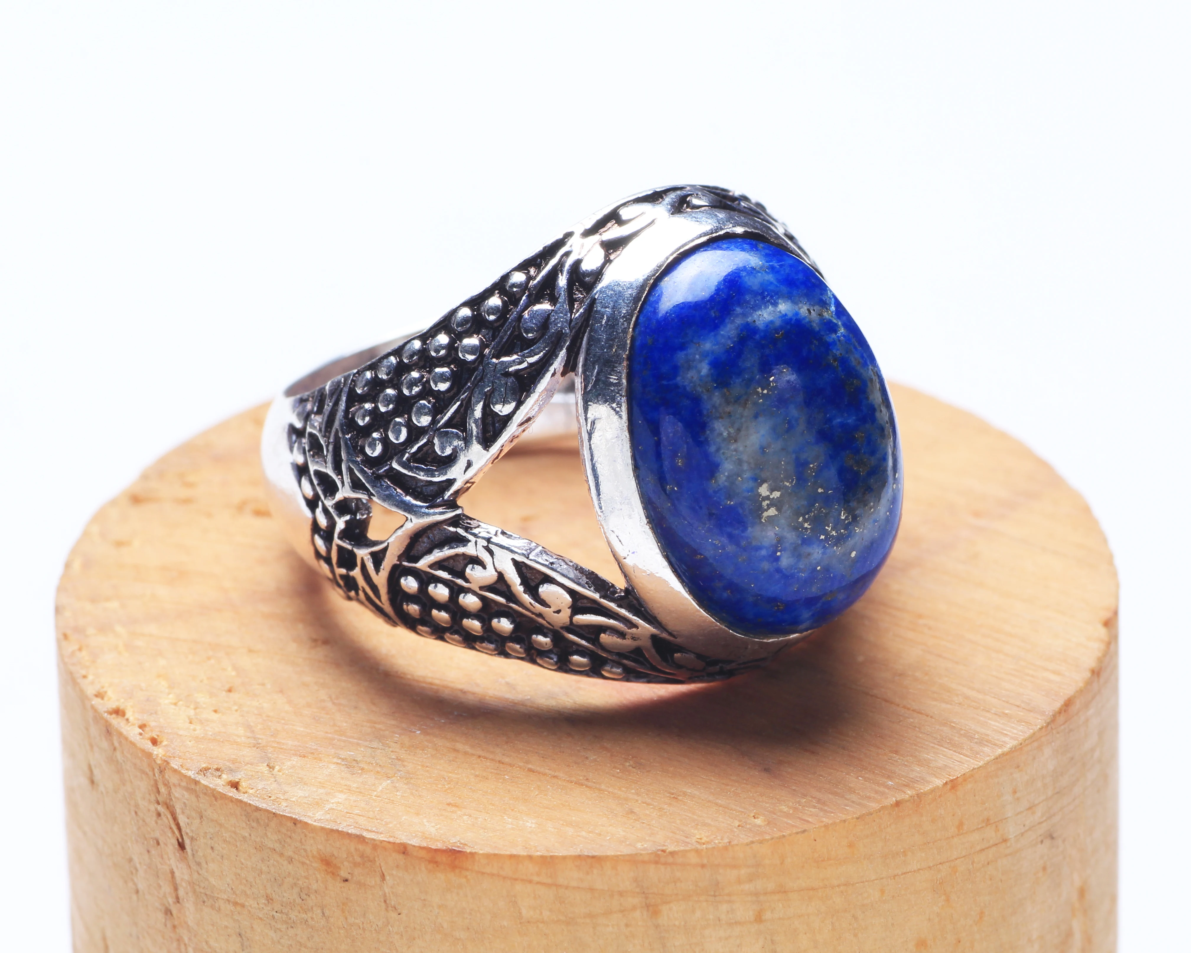 2022 новый дизайн модное готическое кольцо с драгоценным камнем турецкое мужское натуральным лазуритом