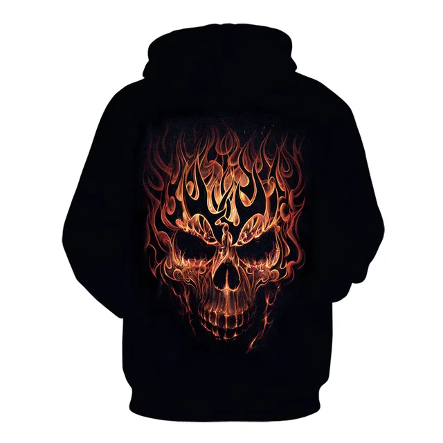 skull hoodie 3d printing mens pullover brand hot punisher long-sleeved hoodie sweatshirt mens OEM