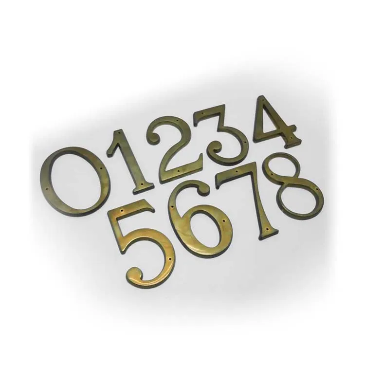 Custom Stainless Steel Door Metal Brass House Number