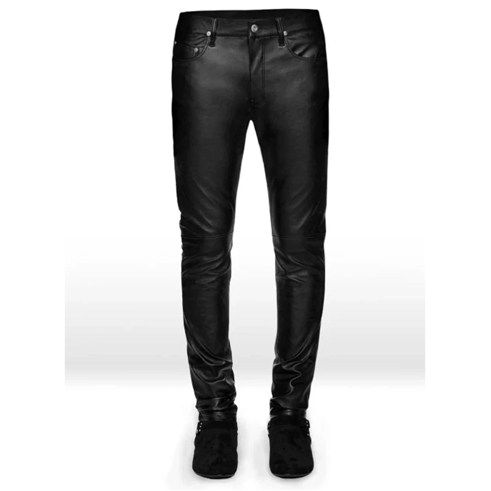 Бриджи мужские кожаные эластичные на колено удобные для верховой езды