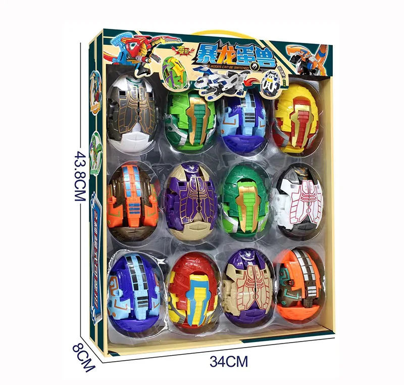 YIWU AULLAN Educational Toys Dinosaur Robot Action Figure Dinosaur  Eggs Toys Deformed Transform Dinosaur Egg