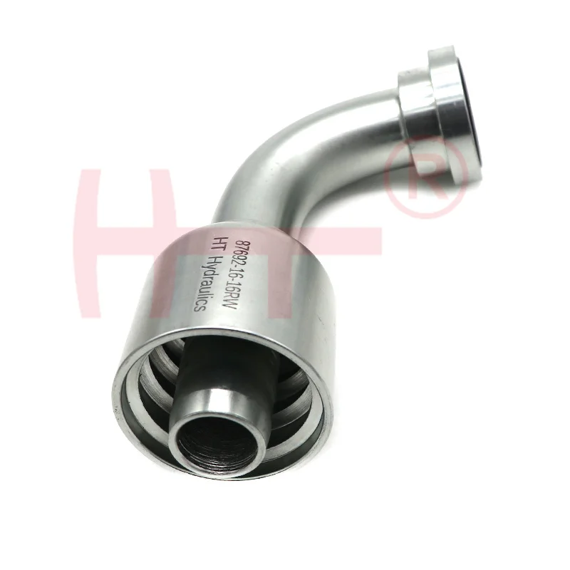 carbon steel SAE flange crimping joint F-type flange sealing rubber hose one piece fitting  hydraulic oil pipe fitting 87691RW
