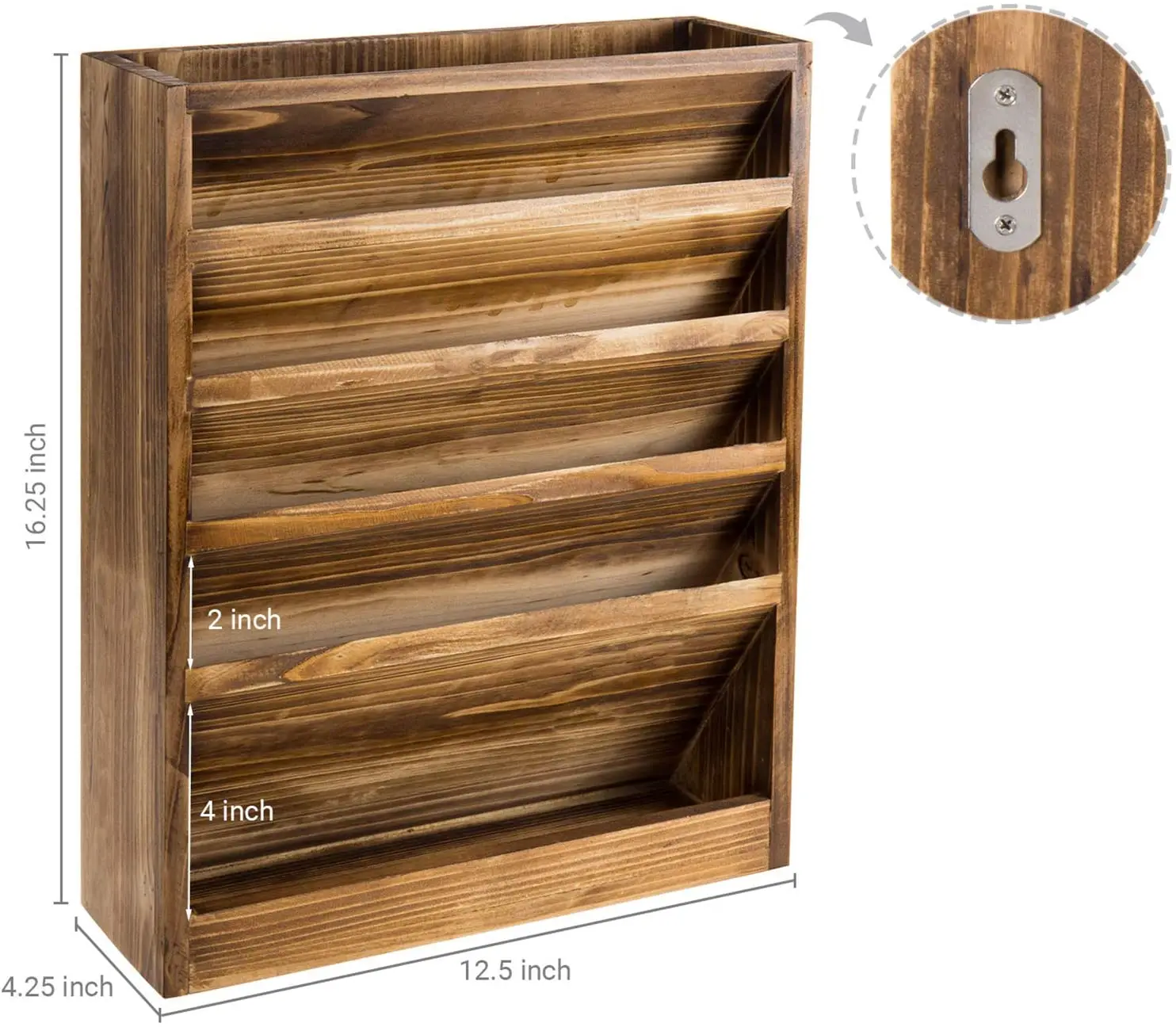 
 Подставка деревянная для хранения документов, органайзер для документов, настенная подвесная стойка для журналов  