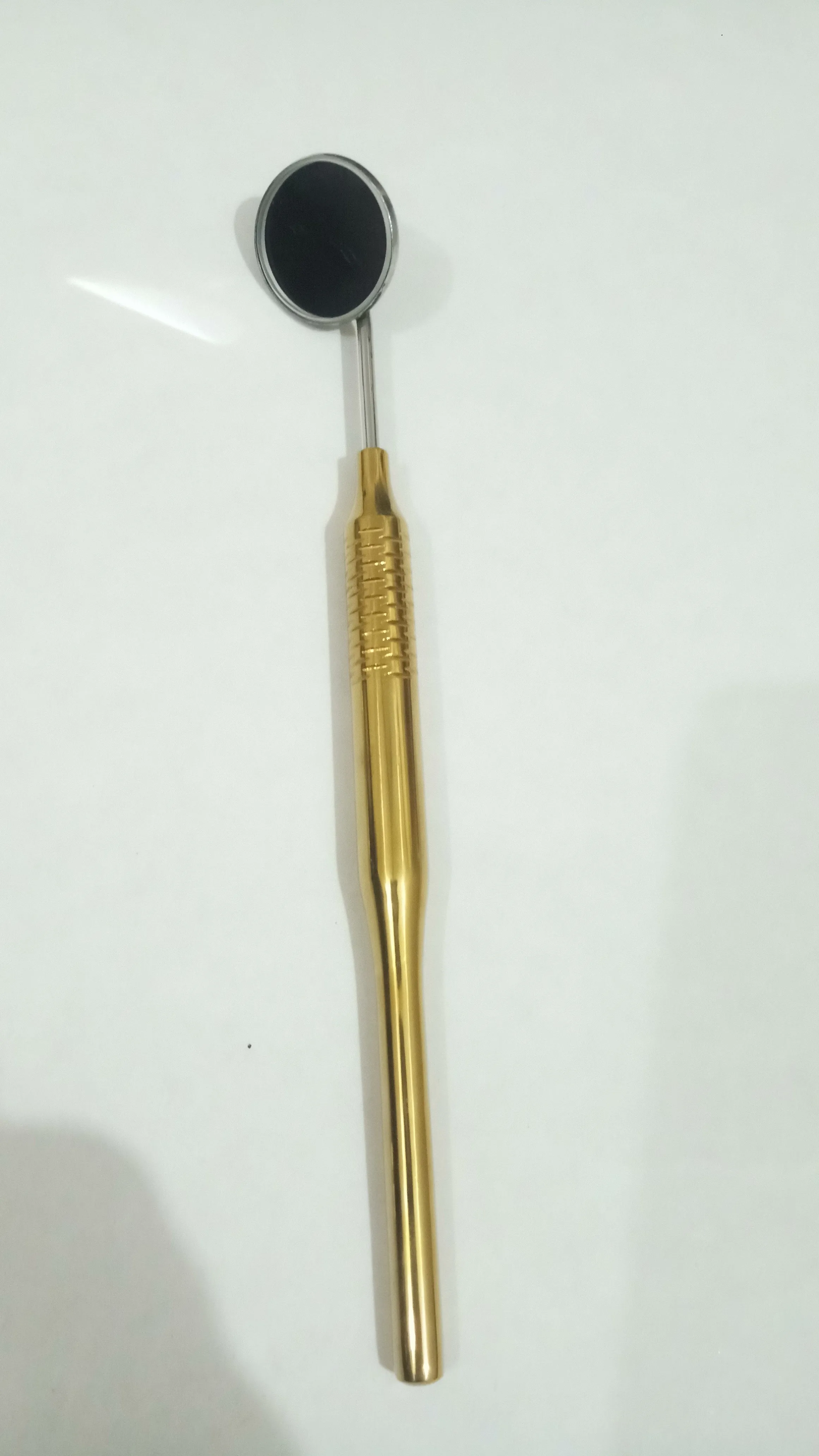 dental examination kit 3 pcs golden plasma coated hygiene tweezer hollow handle mirror hollow handle explorer