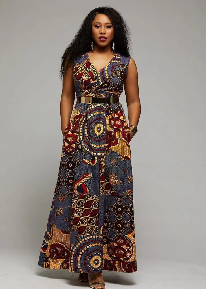 wholesale bohemia casual chiffon plus size dress summer african women