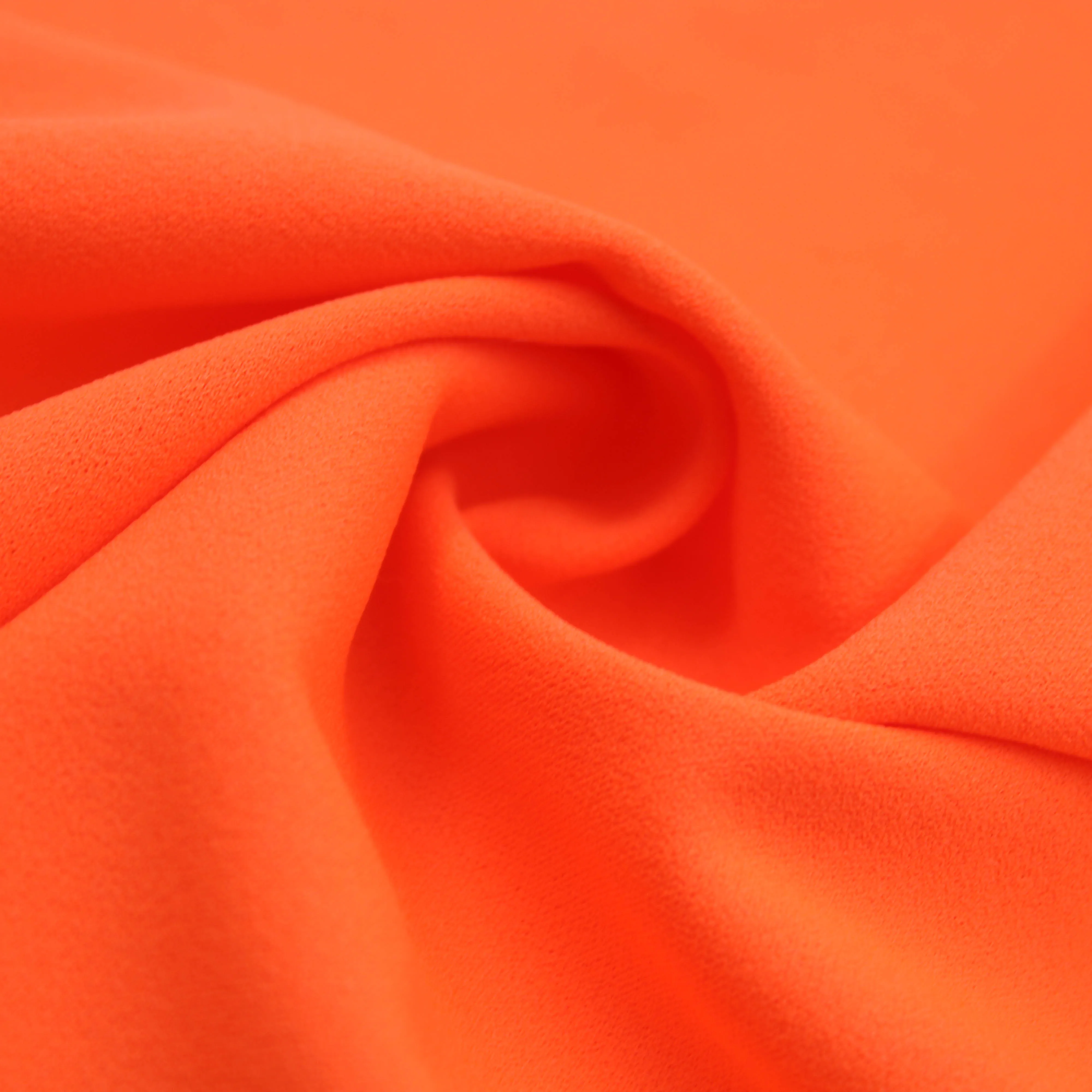 Orange Neon Poly Spandex Scuba Crepe Techno Knit Fabric by the Yard - Style 702