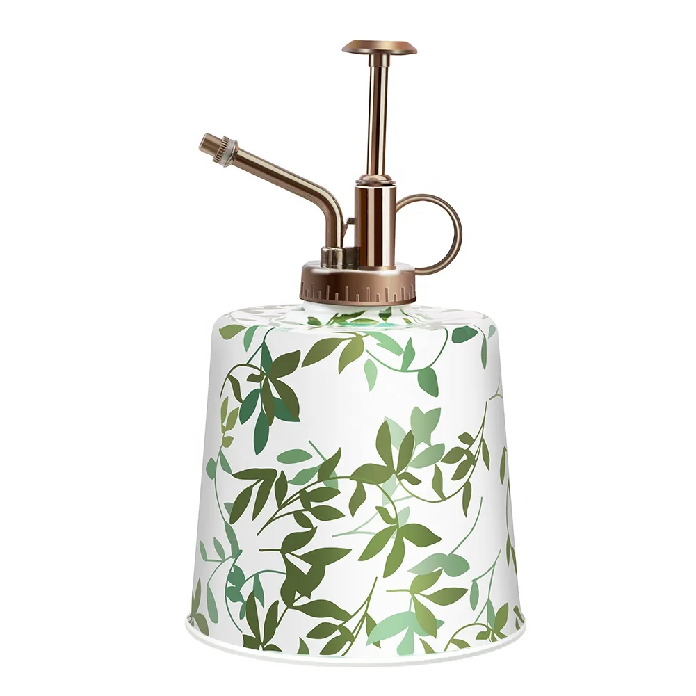 0.6L mini hand pump Galvanized Metal water sprayer succulent plant mister pressure mist Garden Watering Can pot Spray Bottle