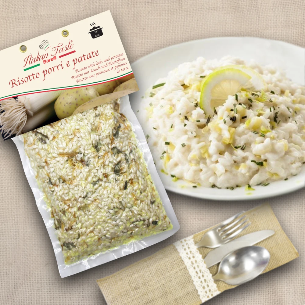 Высокое качество 300 г ризотто с щеками и картофелем вакуумная упаковка Сделано в Италии без ГМО готовый к приготовлению итальянский рис со вкусом