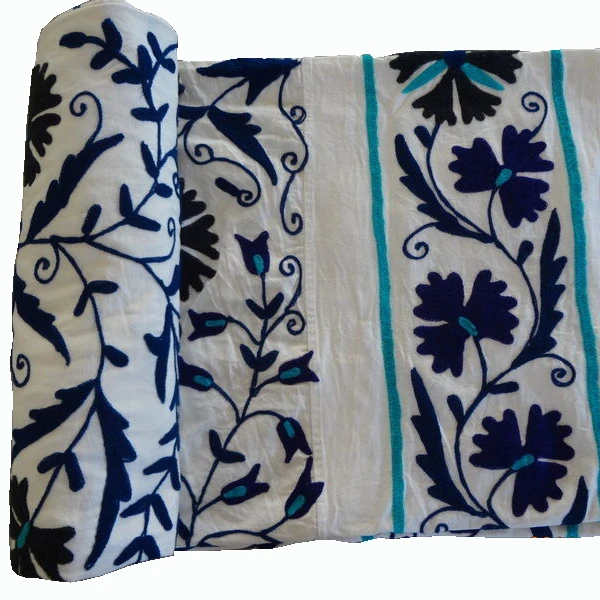 wholesale price indian handmade embroidery suzani bedcover royal designer bedspread blanket