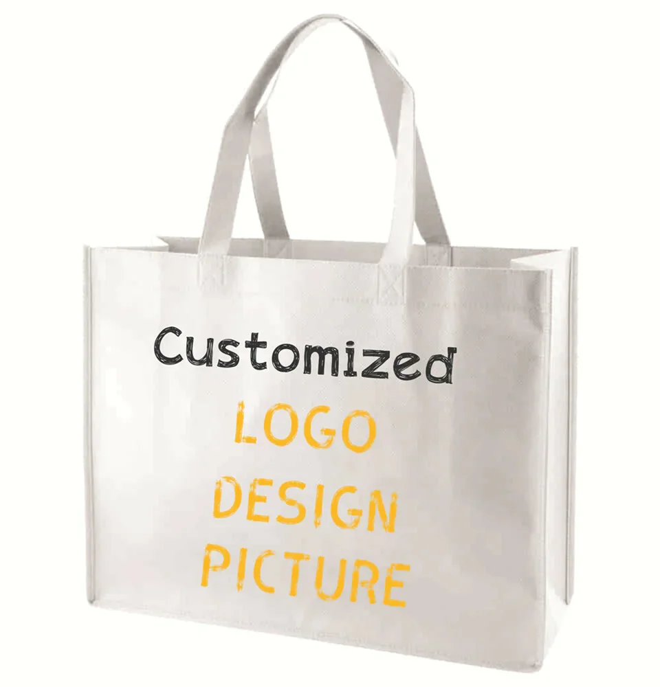 Eco friendly shopping non woven handle bag with custom size and print