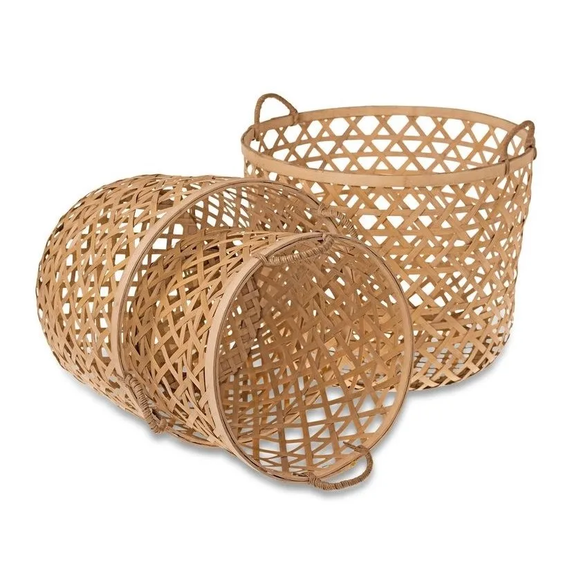  Дешевая вьетнамская плетеная бамбуковая корзина экологически чистая для пикника