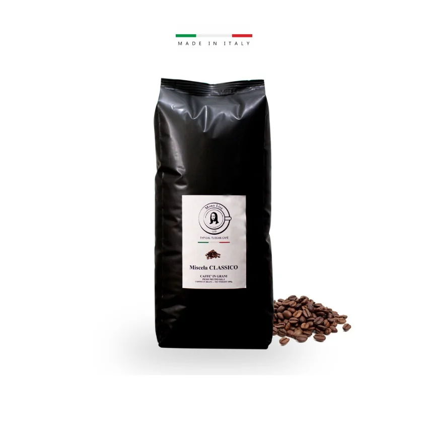 Made in Italy high quality 55% Arabica 45%Robusta 1 kg Coffee beans roasted for espresso machines