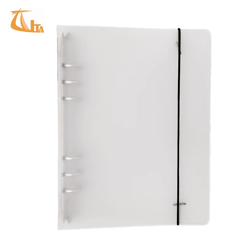 
2021 Frosty PP 6 ring A5 binder planner notebook cover with elastic band 
