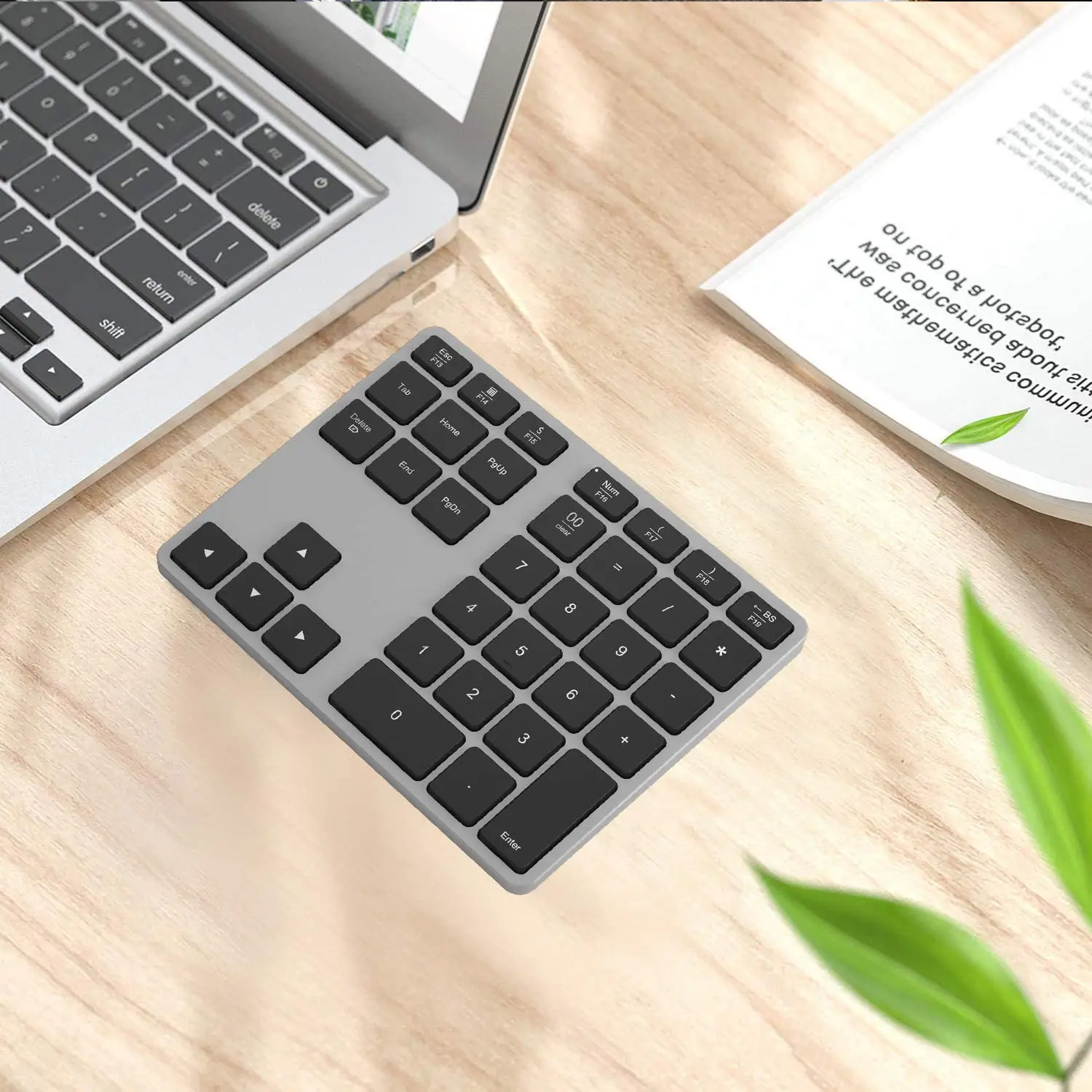 
OEM ODM Custom Smart Bluetooth Aluminum Rechargeable Wireless Numeric Keypad For MacBook Windows Laptop 
