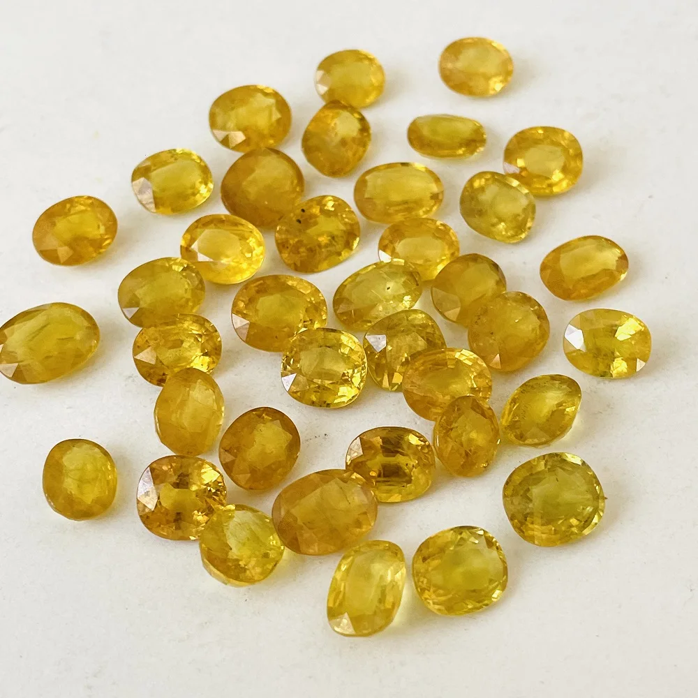 100% High Quality Yellow sapphire gemstones fine quality 2-4 carat ring size at wholesale price from the direct factory maker