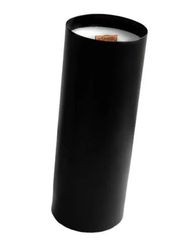 Металлическая банка для свечей с крышкой и бетонной подставкой украшение стола