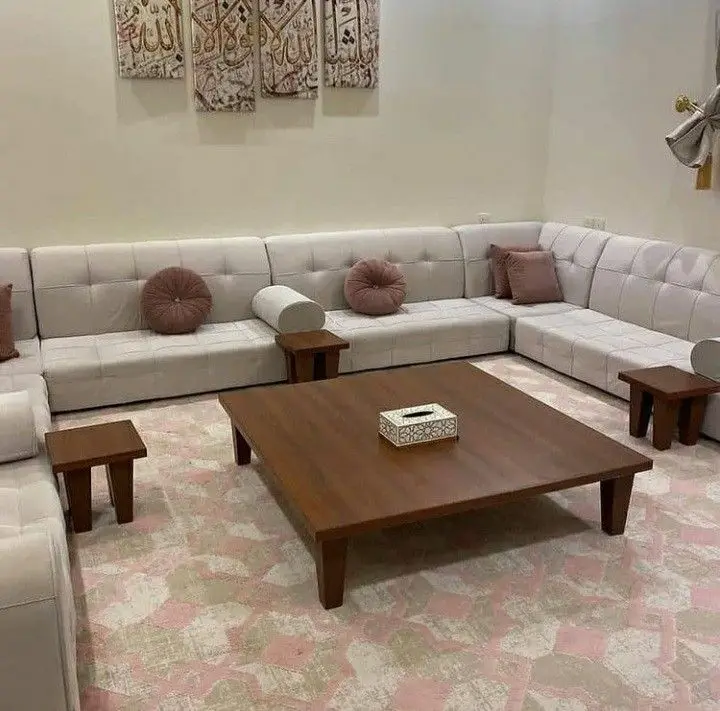 Arabic Majlis  Moroccan Majlis  Majlis Design   |  Customization Possible   L Shaped Arabic Floor Sofa Set    U Shaped Arabic
