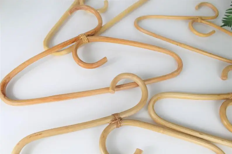 CHEAPEST! Vintage Rattan Clothes hangers, Coat Hanger from Vietnam